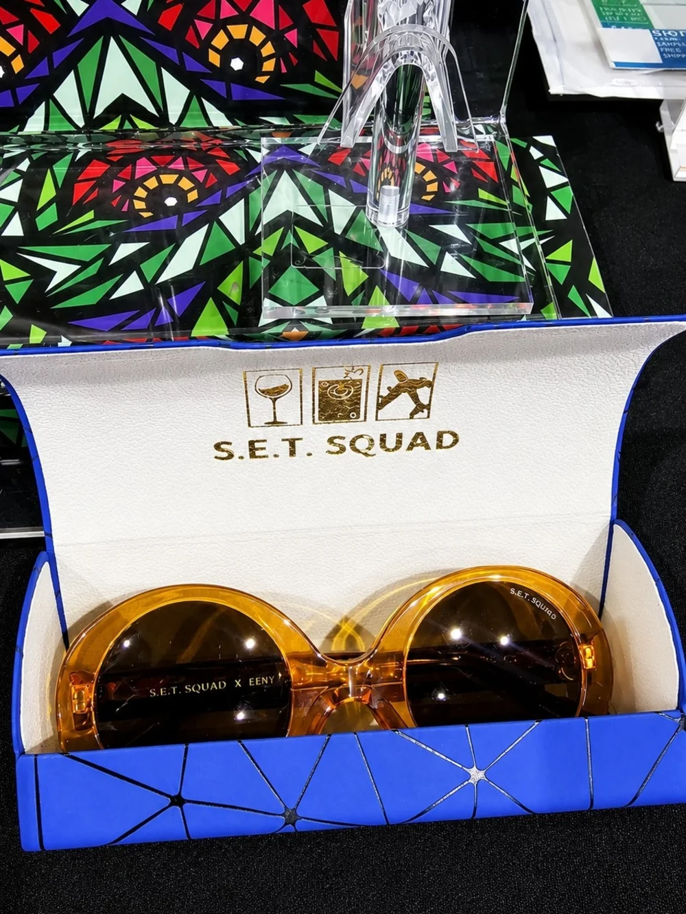 S.E.T. Squad x EENY Orange J'Sol Round Sunglasses